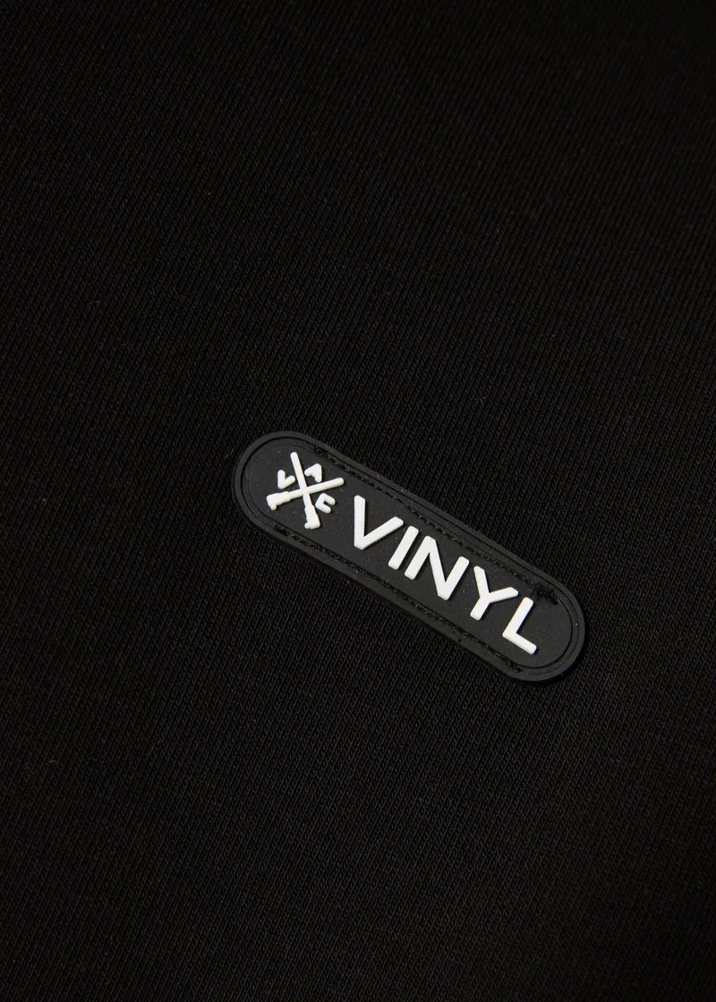 Vinyl Emblem Hoodie - Black