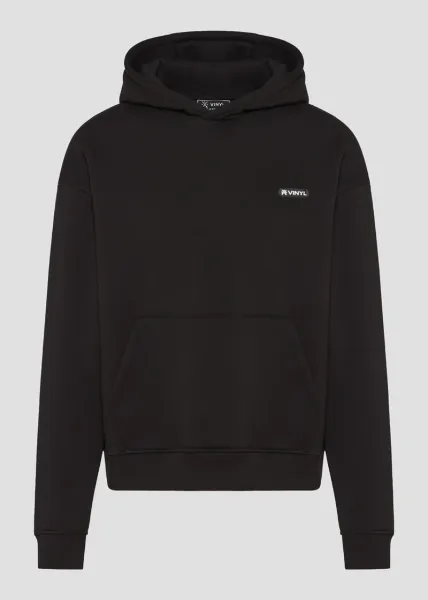 Vinyl Emblem Hoodie - Black