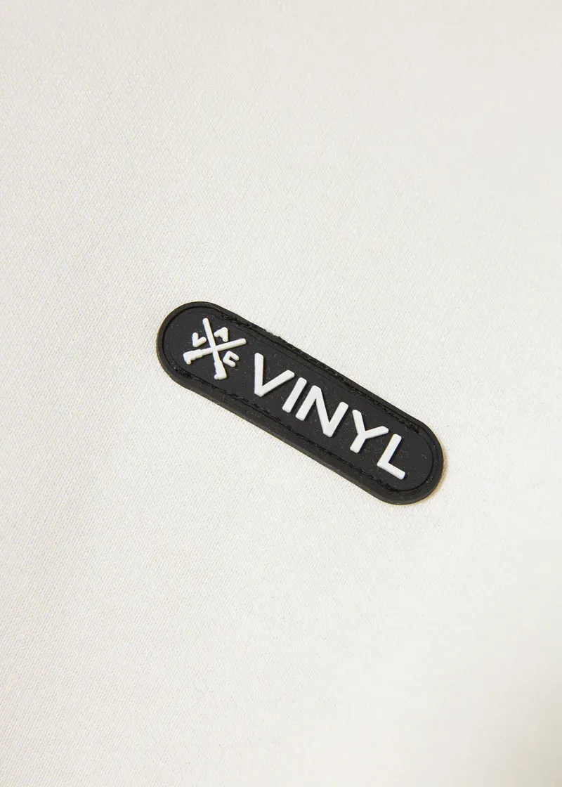 Vinyl Emblem Hoodie - White