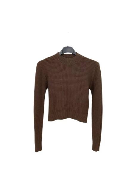 Ribbed Knit Sweater - Brown