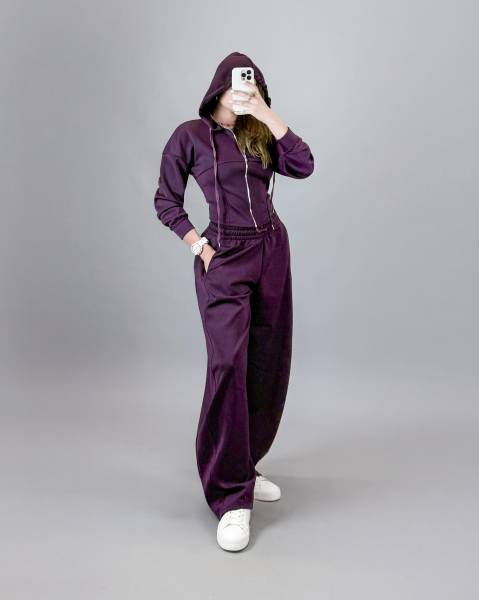 Balloon Wide Leg Pants - Bordeaux