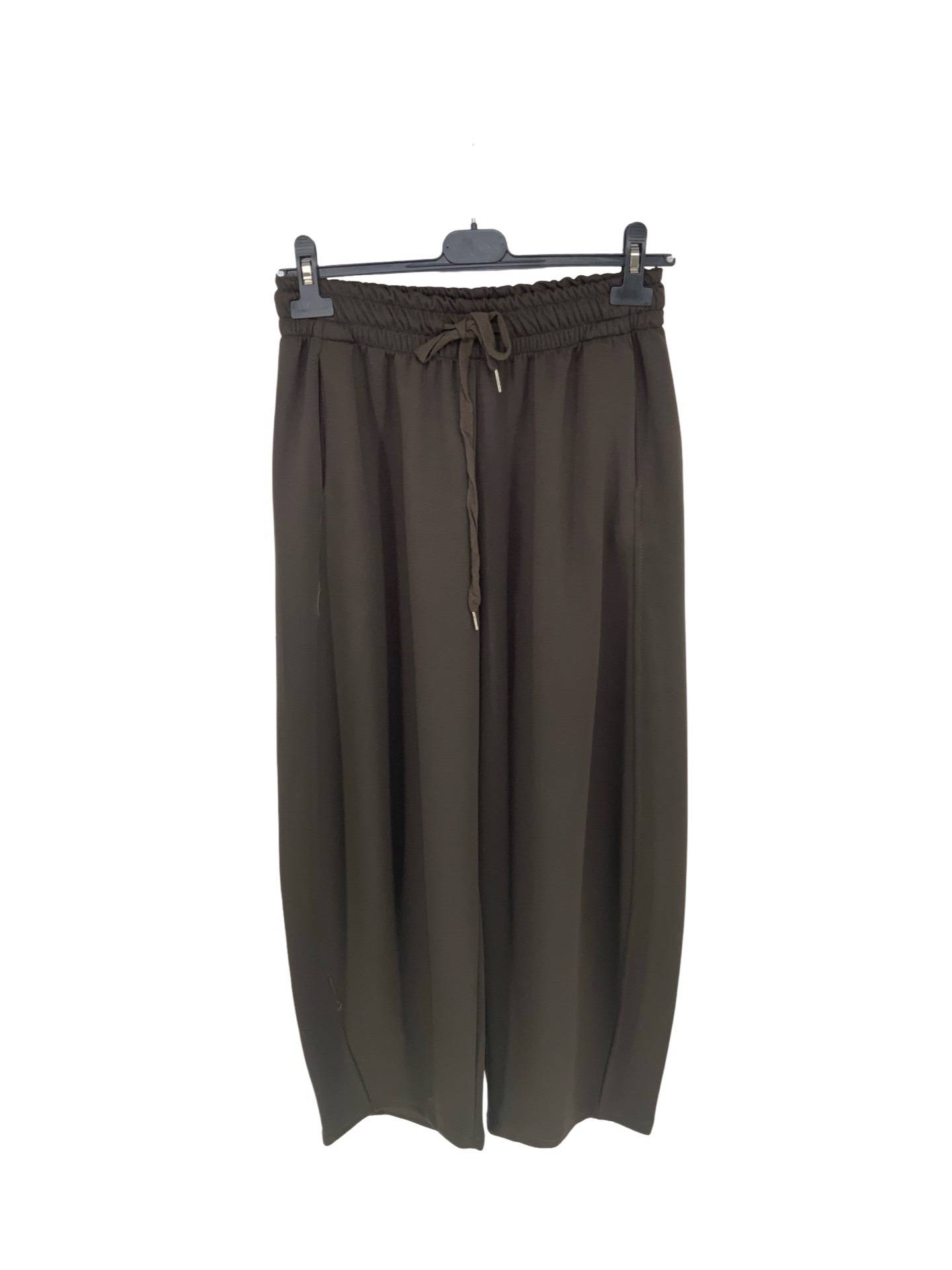 Balloon Wide Leg Pants - Brown