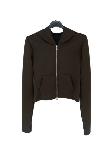 Fitted Zip-Up Hoodie - Brown
